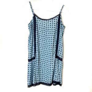 Aerie | Aztec Floral Blue Lace Lingerie Slip S